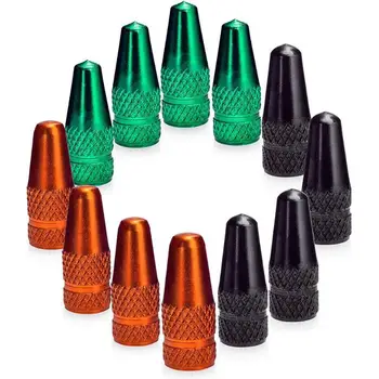 

12pcs Bicycle French Valve Caps Delicate Design CNC Aluminum Mountain Bike Tire Stem French Air Valve Caps Cover