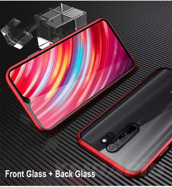 Для Xiaomi Redmi Note 8T чехол 360 магнитный двухсторонний чехол из закаленного стекла с металлической рамкой для Redmi 8 8A Note 8 Pro Чехол