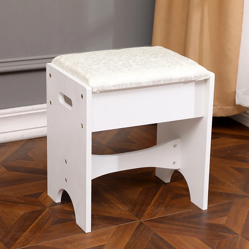 Wood Dressing Table Stool Makeup Bench Pad Cushioned Chair Piano Seat Bedroom Coffee Table Sofa Bench Shoe Bench Dining Chair (7)