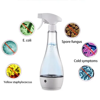 

Portable Disinfection Water Maker Machine White Sodium Hypochlorite Generator Spray Bottle 500ml for Travel Home Use