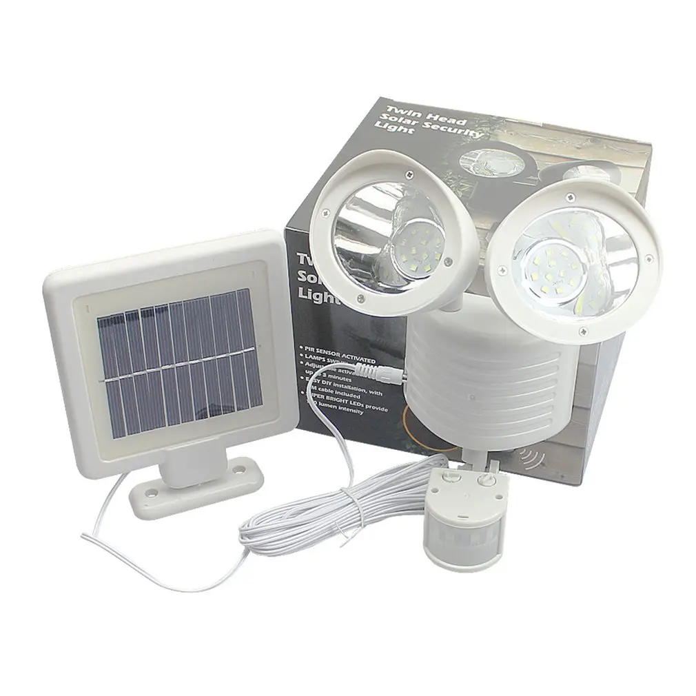 22 LED Dual Security Detector Solar Spot Light Motion Sensor Floodlight Outdoor Wall Light for Garden Landscape Wholesale Sale