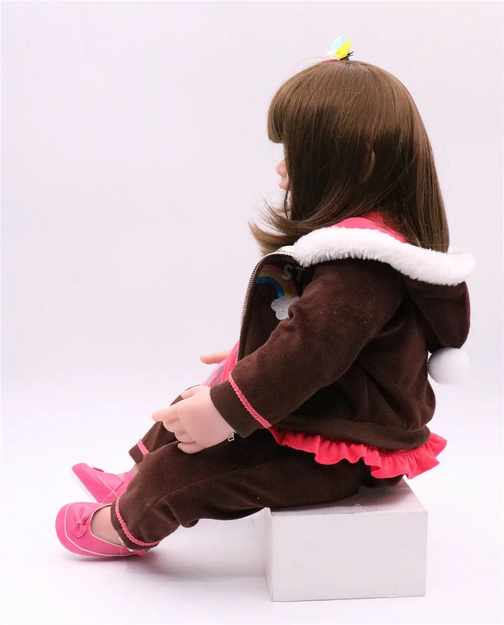 Ручная работа 24 дюйма для новорожденных, для девочек тканевые куклы, набитые 60 см действительно как принцесса Возрожденный ребенок игрушка для детей подарки на день рождения