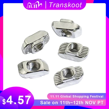

100pcs 40pcs M4 M5 M6 T nut Hammer Head Nut bolt Nickel Plated for 3030 Aluminum Profile with Slot Groove 8mm M4 M5 M6