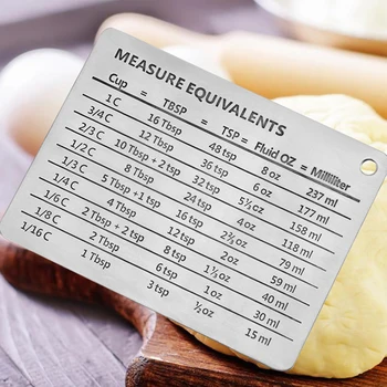 

Measuring Cup Pastry Conversion Chart Magnetic Mount Scale Plate With Clear Scale Durable Stainlees Steel Kitchen Baking Tools P