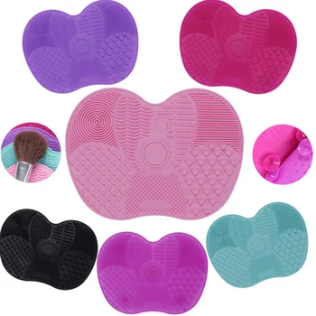 

High-Grade Silicone Reusable And Durable Makeup Brush Cleaner Pad With 5 Mini Suckers Washing Scrubber Board Cosmetic Mat Pad