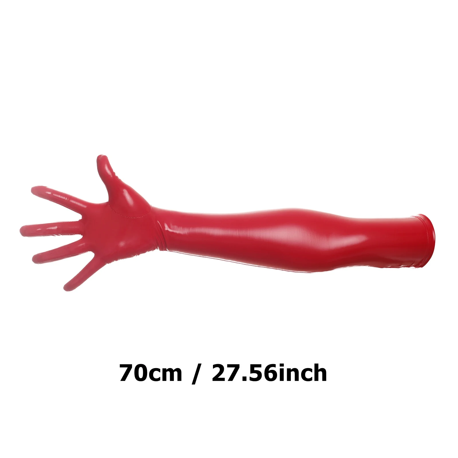 Ftshist Damen Lange Glänzende Handschuhe - Kunstleder Armlänge Für Abendmode & Cosplay