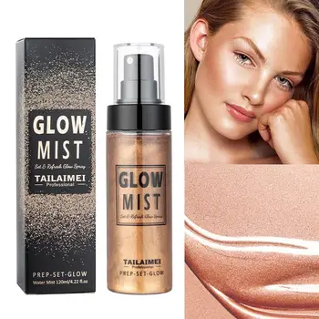 

Mist Shimmer High-gloss Spray Pre Setting Glow Spray Pearly Face Brighten Glow Quicksand Lasting Shiny Liquid Long Makeup M8S3