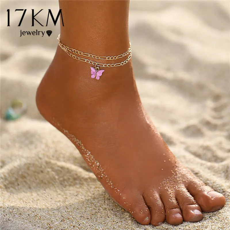 17KM Fashion 2020 New Butterfly Anklets Set for Women Drop shipping Vintage Gold Color Anklet Beach Foot Bracelet BOHO Jewelry 17KM Fashion 2020 New Butterfly Anklets Set for Women Drop shipping Vintage Gold Color Anklet Beach Foot Bracelet BOHO Jewelry