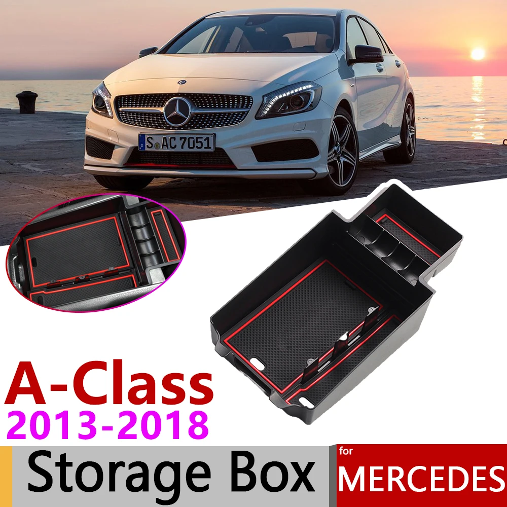 Для Mercedes Benz A Class W176 A180 A200 A220 A250 A45 AMG 2013 ~ 2018 подлокотника коробка для хранения