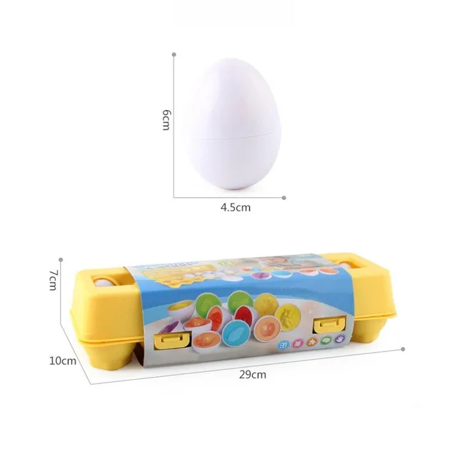 12pcs/set Simulation Egg Toy Smart Egg Matching Twisted Gifts Educational Interesting For Kids Egg C7S0 2