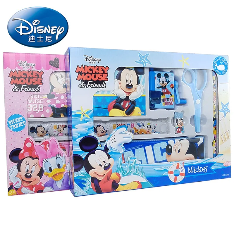 Disney Микки Минни Замороженные Оригинальные Канцелярские Подарочные коробки студенческие Обучающие принадлежности креативная комбинация Канцелярский набор подарки