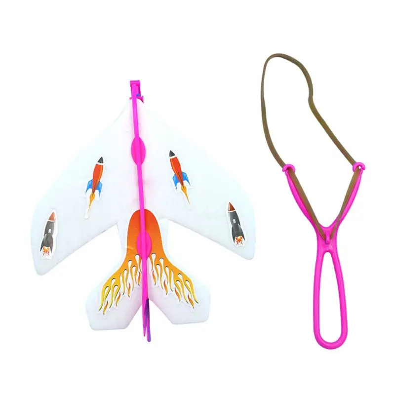 

LED Slingshot Glider Foam Aircraft Flash Light Flying Plane Ejection Plane Party Favors Kids Toys Gift