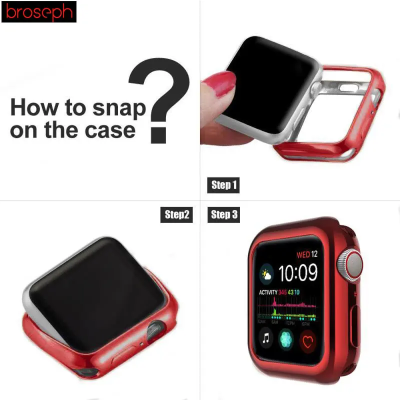 Протектор экрана для Apple Watch 4 band 40 мм 44 мм покрытие из ТПУ защитный корпус чехол рамка для iwatch 4 аксессуары для часов