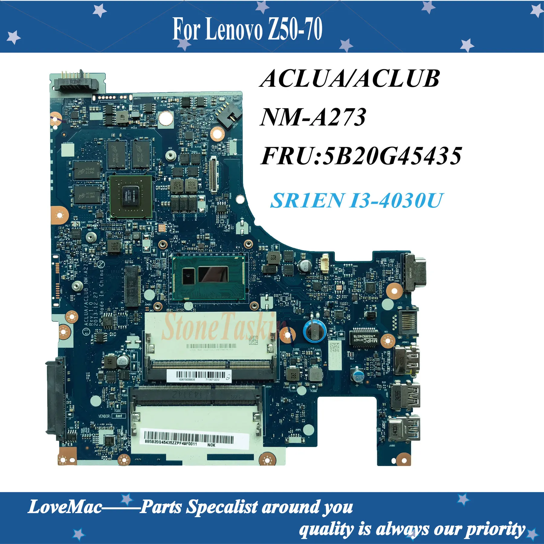Высокое качество ACLUA/ACLUB NM-A273 для Lenovo Z50-70 материнская плата ноутбука FRU:5B20G45435 SR1EN