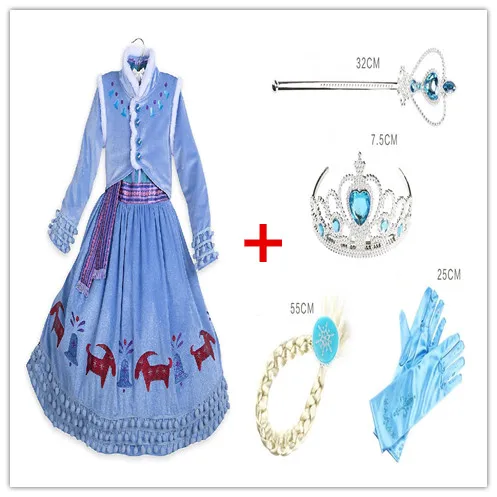Photo Color Лидер продаж, 2 Meisjes, платье Эльзы, вечерние платья, Vestidos 2, косплей, Kleding, Анна, Снежная королева, принт, Verjaardag Prinses Jurk Elza Kids Kostuum - Цвет: Photo Color