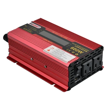 

US 600W Car LCD Power Inverter 12V to 110V Modified Sine Wave USB Converter