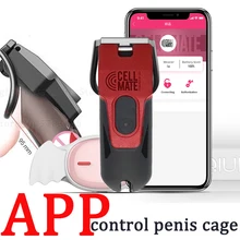 QIUI CellMate pénis Cage mâle chasteté ceinture APP télécommande serrure coq Cage pénis anneau chasteté dispositif jouets sexuels pour hommes Gay