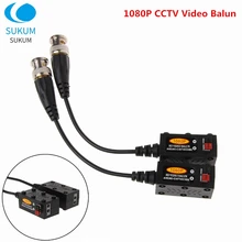 

1080P CCTV Passive Video Balun Lightning Protection BNC Twisted Pair Cable Transceiver COAX UTP For AHD CVI TVI CVBS Camera