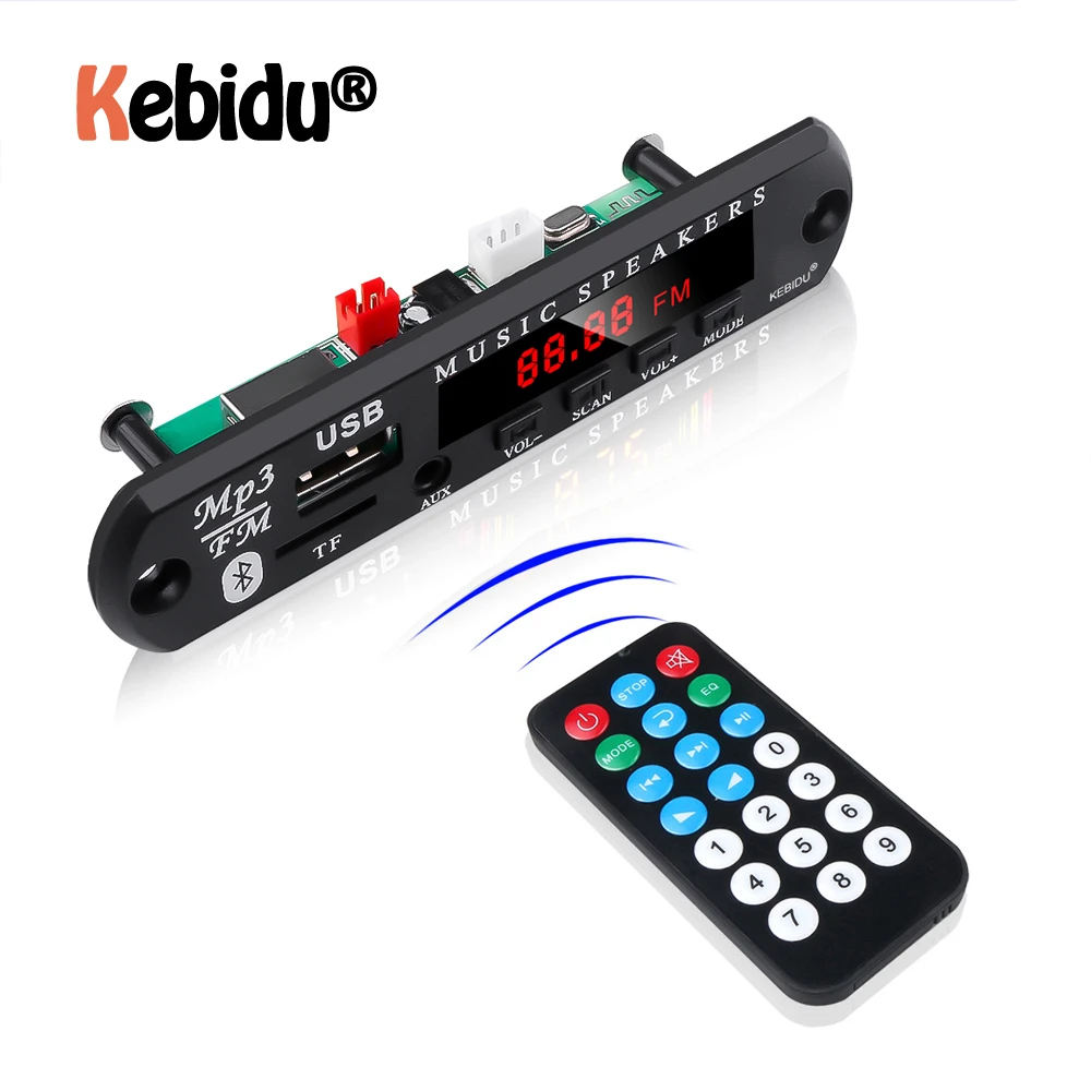 9V 12V MP3 WMA Decoder Board Audio Module Support USB TF Radio Bluetooth5.0 Wireless Music Car MP3 Player With Remote Control