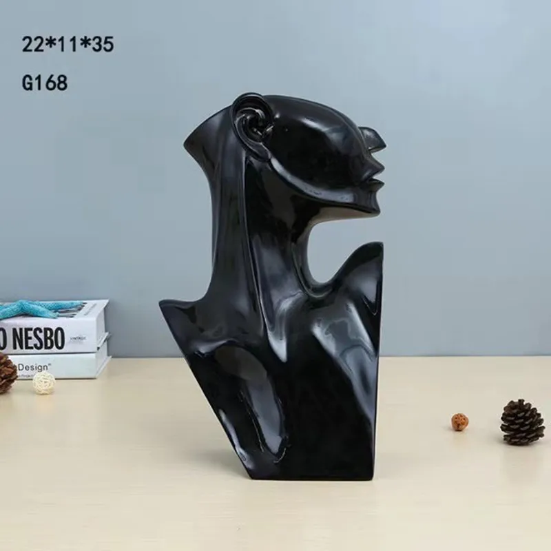 

Modern Resin Creative Sculpture Half Body Crafts Home Study Living Room Decorations Business Gift M2264