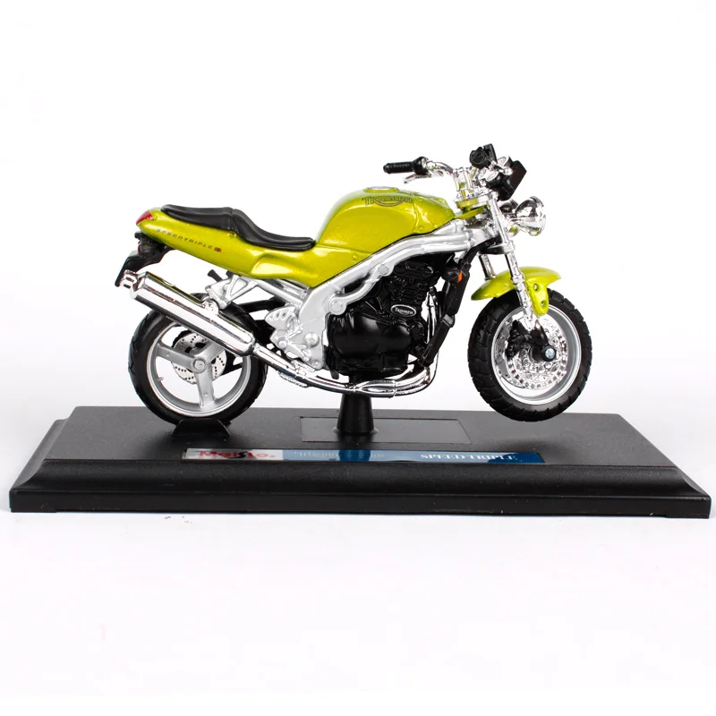 Maisto 1/18 1:18 Масштаб Марка Triumph Thunderbird Мотоциклы мотоциклы литье под давлением дисплей модели подарок на день рождения игрушки для мальчиков - Цвет: TRIUMPH SPEED TRIPLE