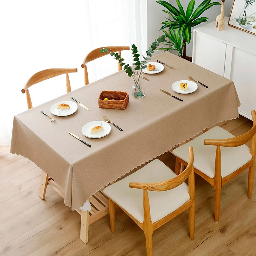 Современные однотонные скатерти ПВХ водонепроницаемый стол покрытие для дома маслостойкий Декор кофе обеденный чайный стол мебель пылезащитный чехол