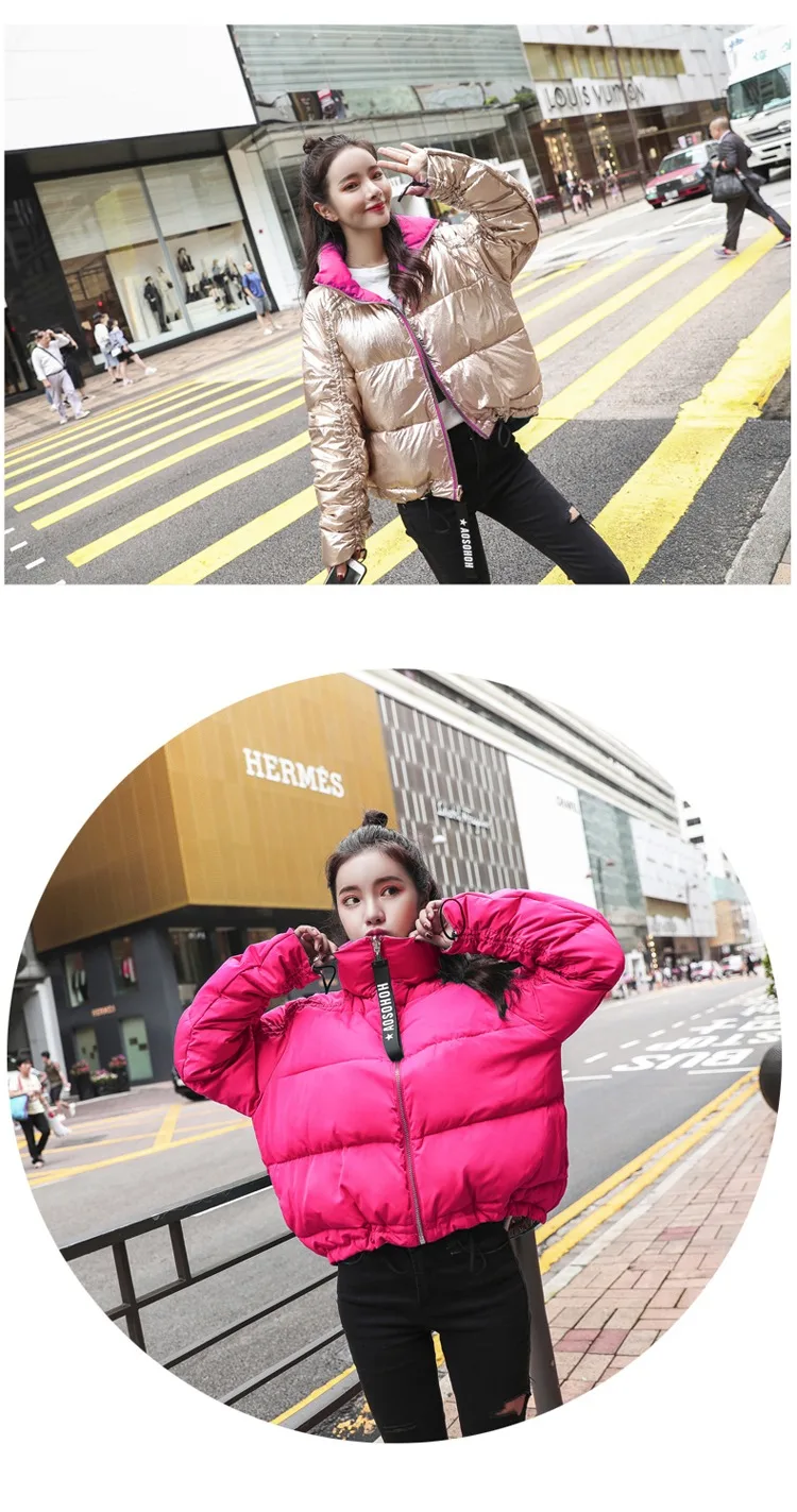 Winter New Style WOMEN'S Dress Korean-style Students Short High Extra Short Small Cotton-Padded Jacket down Jacket Cotton-p