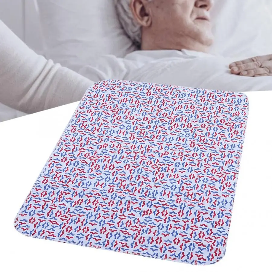 Подгузники для взрослых четырехслойные противоскользящие накладки для взрослых, Моющиеся Многоразовые подклады для пожилых людей и инвалидов 90*120 см
