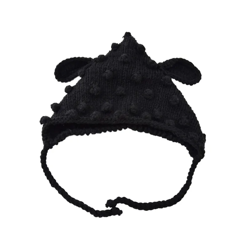 От 1 до 3 лет зимняя шапка с ушками для маленьких мальчиков и девочек, милая шапочка с овечкой для малышей, модные забавные зимние теплые детские шапочки Kepp