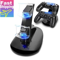 Controller Charger Dock LED Dual USB PS4 Charging Stand Station Cradle for Playstation 4 PS4 / PS4 Pro /PS4 Slim Controller