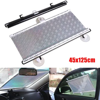 

Auto Retractable Car Windshield Sun Shade Curtain Anti-UV Block Sun Visor Silver