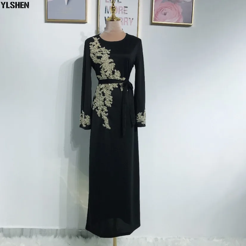2020 Eid Mubarak Abaya Dubai Muslim Dress Women Embroidery Ramadan Robe Kaftan Islamic Clothing African Dresses Abayas for Women 49