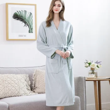

High Quality Bathrobe Women And Men Long Robe Padded Double-Sided Towel Absorbent Quick-Drying Bathrobe Hot Sale Pajama пижама