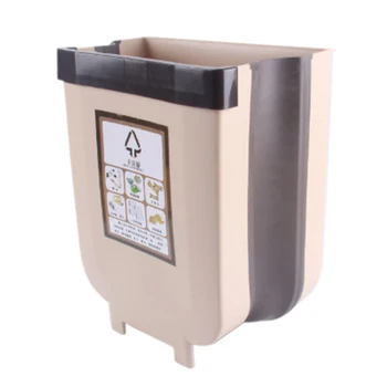 

9L Collapsible Trash Can Kitchen Trash Can Car Folding Trash Can Wall Mounted Bathroom Trash Can