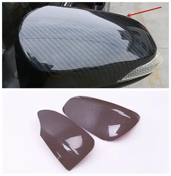 

2pcs ABS Matte/Carbon fibre Car rearview mirror cover Cover Trim Car Styling Accessories For Toyota VIOS/Yaris Sedan 2019 2020