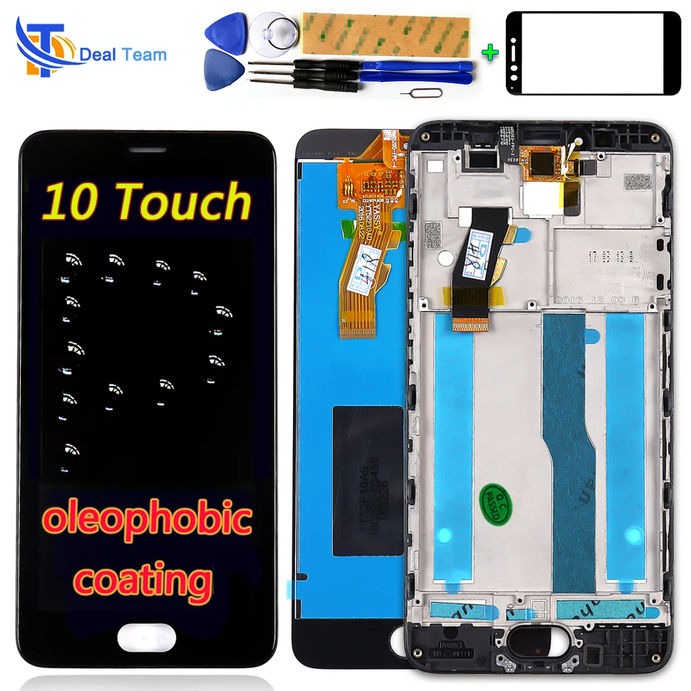 ЖК-дисплей с дигитайзером в сборе для Meizu M5S M612h 5 2 дюйма 1280*720 10 сенсорных
