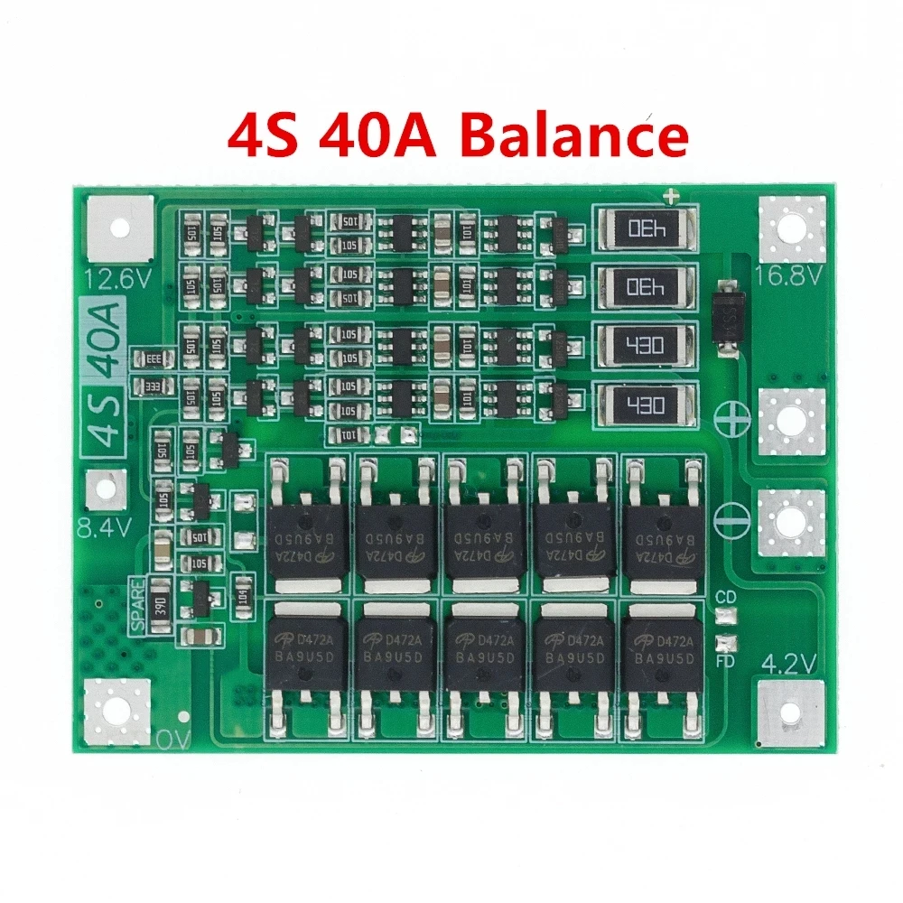 High-Capacity Lithium Battery Charger with Balance and Protection Board - Supports 25A to 100A