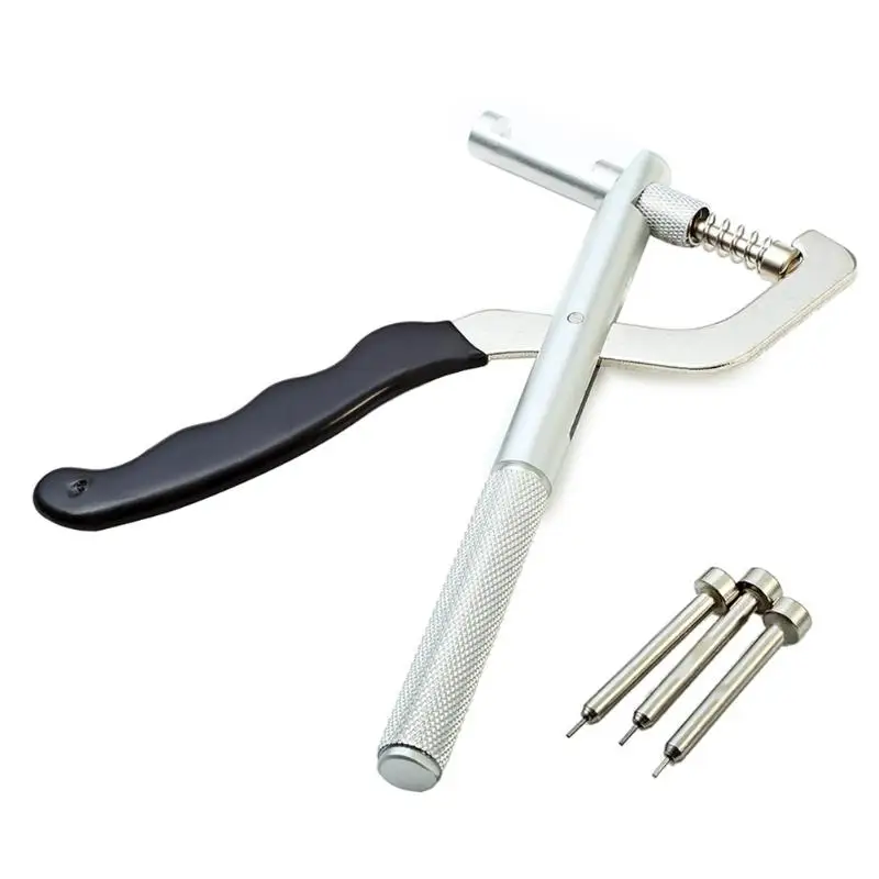 

Metal Watch Band Adjuster Pliers with 3 Spare Pins Watch Repair Tools