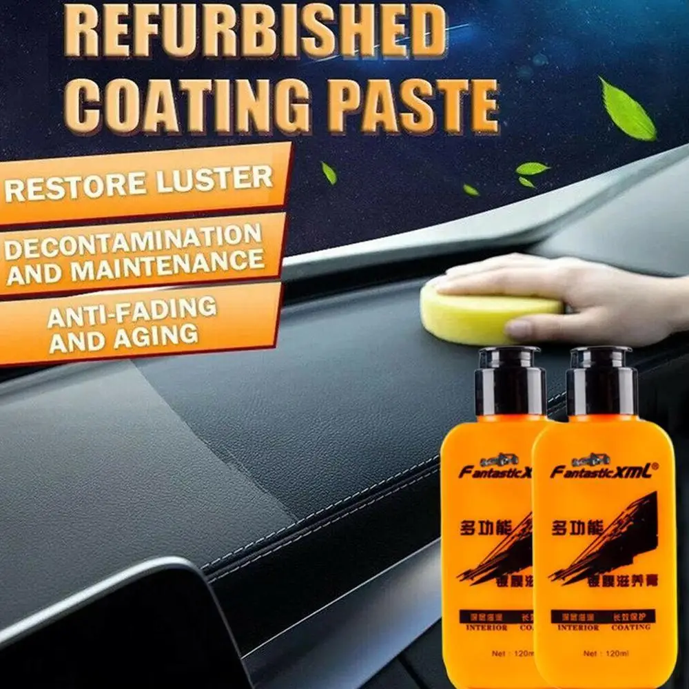  Car Leather Refurbished Coating Paste Decontamination Maintenance Agent Car Seat Center Console Lea