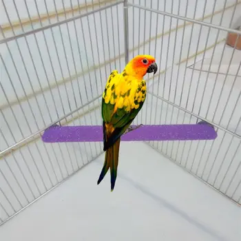 

2 Pcs/Set Wooden Parrot Stand Stick Bar Birds Corner Perch Rod Cage Accessories