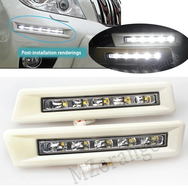 

MIZIAUTO 12V Car LED DRL Daytime Running Lights for Toyota Prado FJ150 LC150 2010 2011 2012 2013 Pre-facelift Land Cruiser