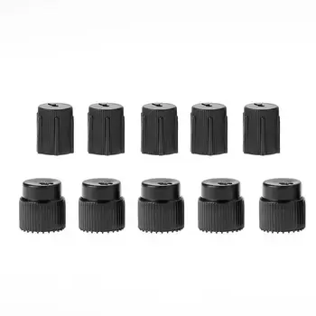

5pcs Black 13mm+ 5pcs 16mm R134a High Low A/C System Charging Port Service Caps Suitable For Car Air Conditioner Replacement