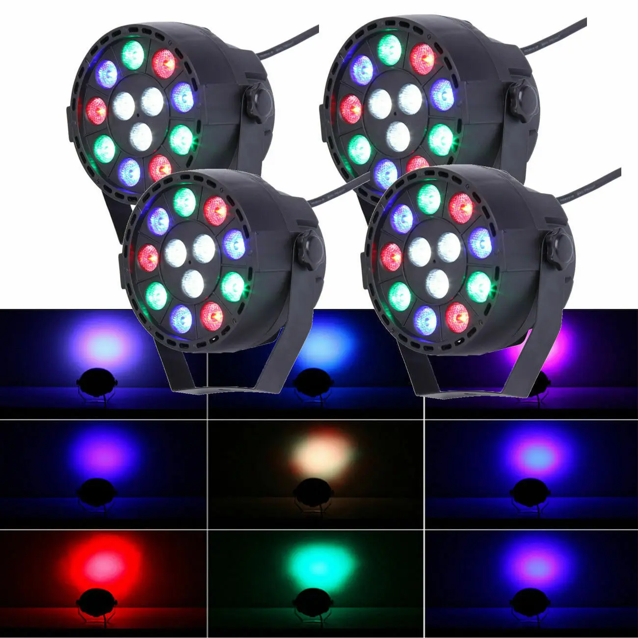 412 LED RGBW 4 IN 1 DMX par Stage light Lighting Bar Pub Party DJ disco effect