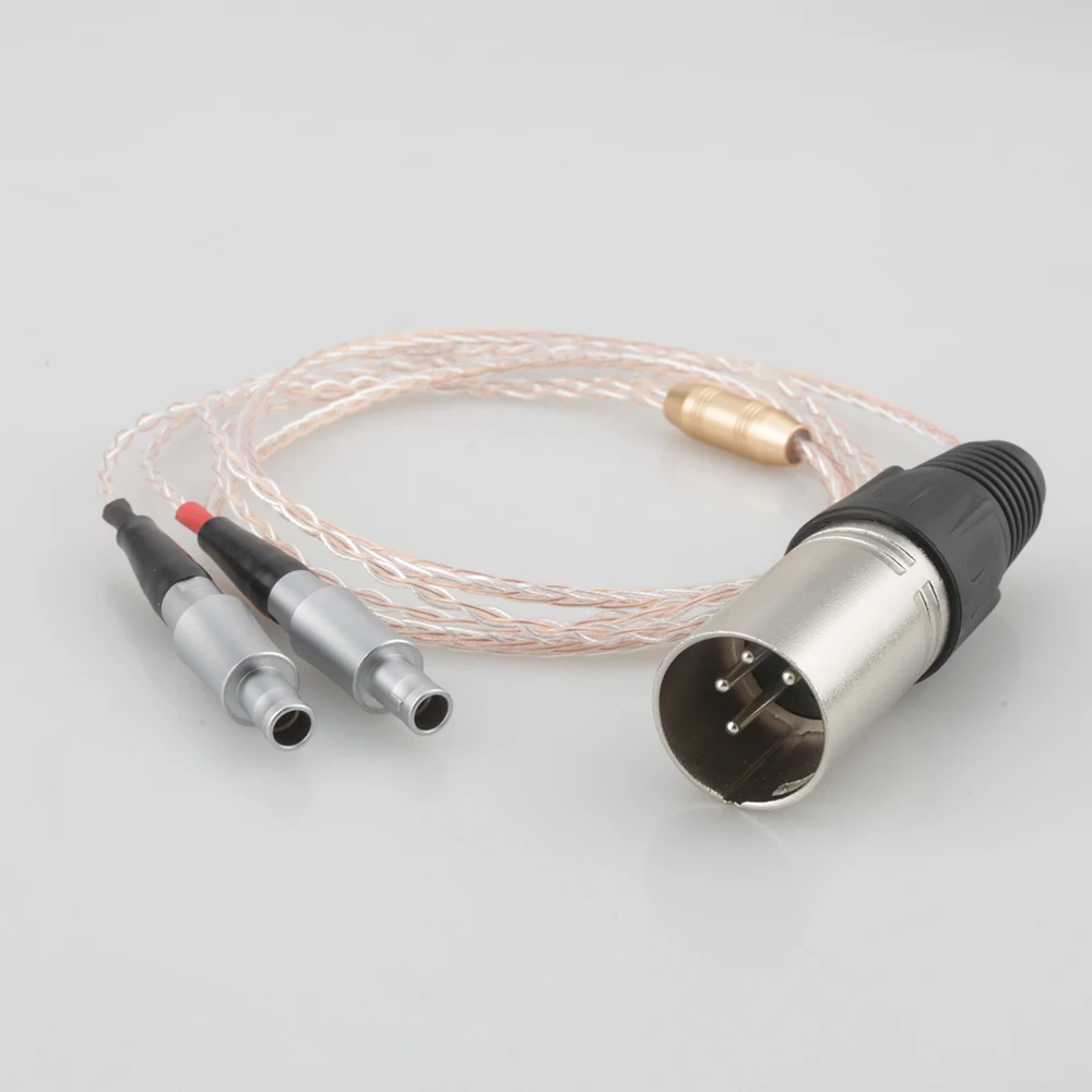 New HiFi Compatible Audio Upgrade Cable Replacement for HD800 HD800S Headphone 4 pin XLR Male Plug Replacement Upgrade Cable
