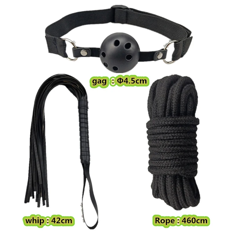 Bondage Set Sex Toys Bdsm Handcuffs Vibrator Anal Plug Whip for Couples
