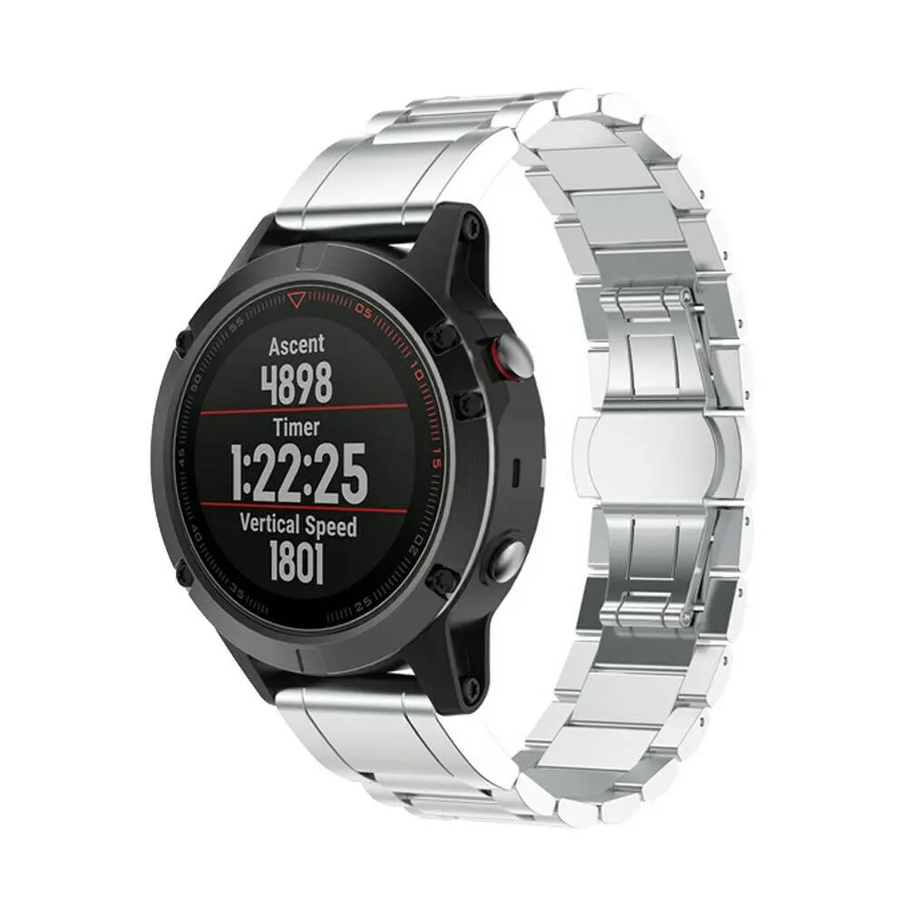 Металлический ремешок из нержавеющей стали для часов Garmin Fenix 5 Quick Fit ремешок для часов Forerunner 935 сменный Браслет