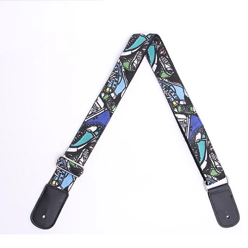 anime skateboard Ремень для гитары из нейлона для акустической электрогитары и бас многоцветный гитарный ремень Регулируемый цветной печатный нейлоновый ремень - Цвет: anime skateboard