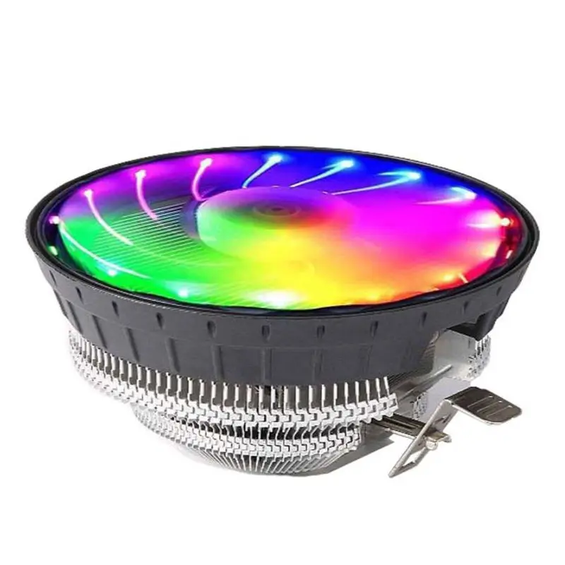 

CPU Cooler Radiator Low Noise RGB Glowing Cooling Fan for Desktop Computer 775AMDIn Cooler