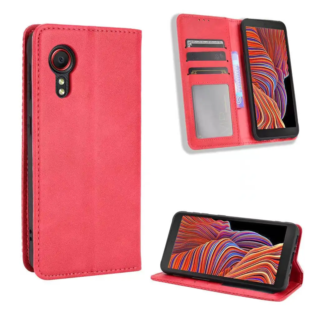 Magnetic Leather For Samsung Galaxy Xcover 5 Case Book Stand Flip Card Protective Wallet Cover samsung silicone cover