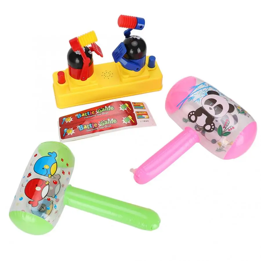 Double Player Fight Party Game Toy Cartoon Animal Shape Toy with Inflated Hammer Interactive Toys for Children Kids Gift